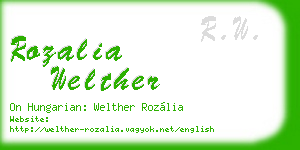 rozalia welther business card