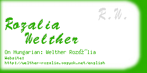 rozalia welther business card